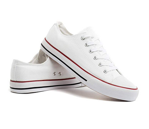 Mens Canvas Sneakers Low Top Casual Shoes